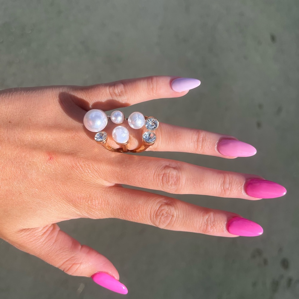 NWT Multi PearL Open Rings - Picture 3 of 3